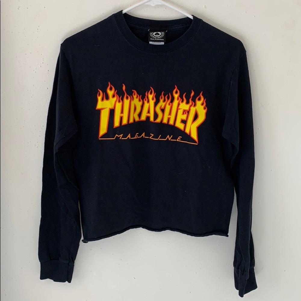 long sleeve crop top
